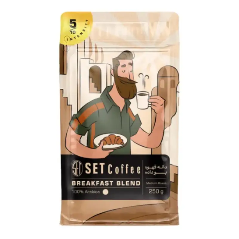 دانه قهوه 100 عربیکا ست BREAKFAST (250 گرم)