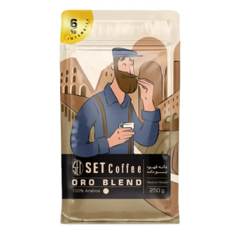 دانه قهوه 100 عربیکا ست ORO BLEND (250 گرم)