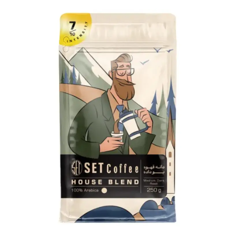 دانه قهوه 100 عربیکا ست HOUSE Blend (250 گرم)
