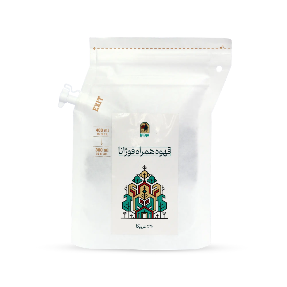 قهوه همراه 30% عربیکا فوژانا 1 عددی