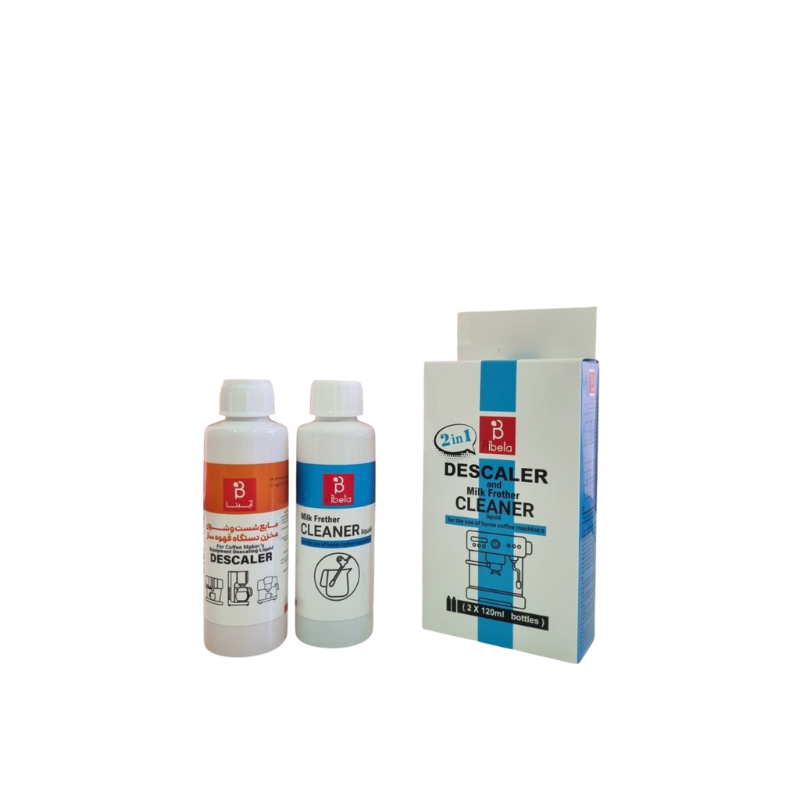 مایع شستشو و رسوب‌زدای دستگاه و نازل بخار قهوه‌ساز خانگی آیبتا (پک دو عددی)