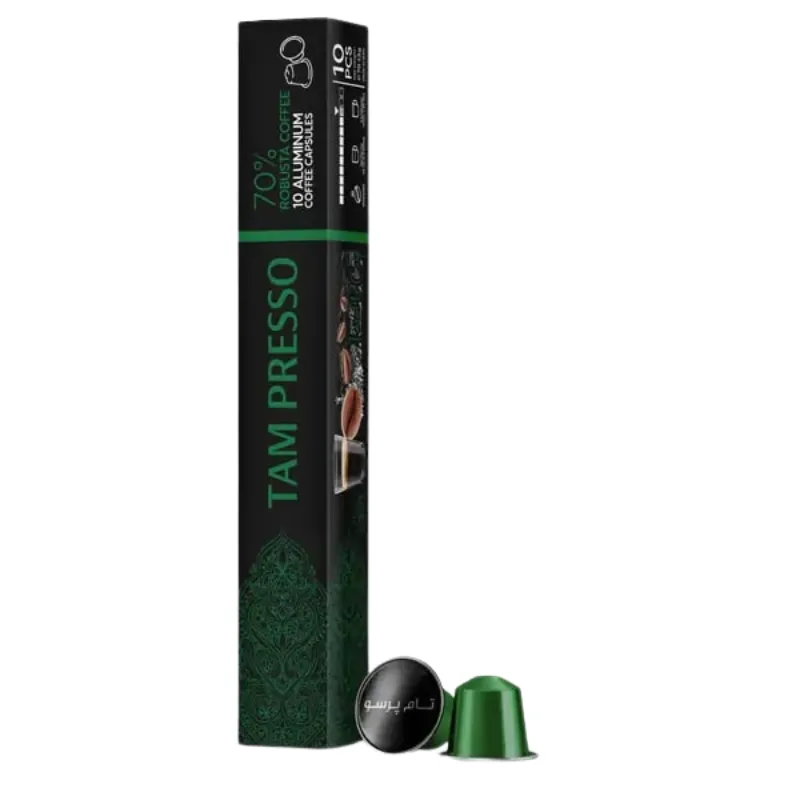 کپسول سبز 70% ربوستا تام کینز 10 عددی